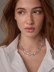 Silver Tone Coffee Bean Necklace - Image 5 of 8