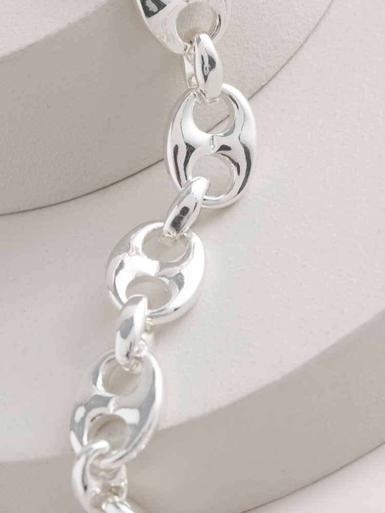 Silver Tone Coffee Bean Necklace - Image 8 of 8
