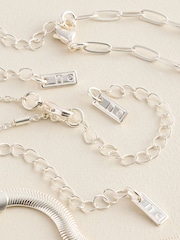 Tono plateado - 3 Layer Multi Chain Necklace - Imagen 5 de 8