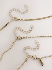 Gold Tone 3 Layer Coin Necklace - Image 6 of 6