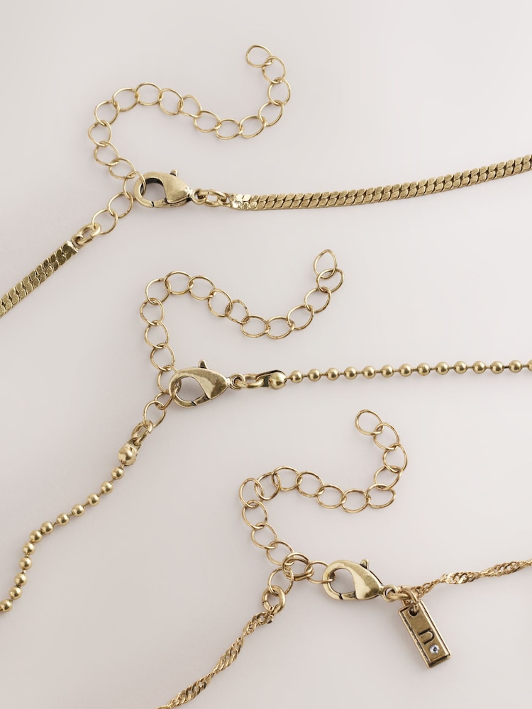 Gold Tone 3 Layer Coin Necklace - Image 6 of 6