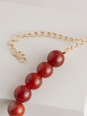 Rot - Beaded Semi Precious Stone Necklace - Bild 2 von 7