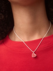 Tono plateado - Red Heart Necklace - Imagen 1 de 5