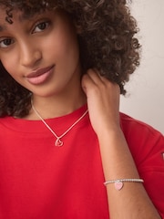 Tono plateado - Red Heart Necklace - Imagen 2 de 5