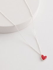 Tono plateado - Red Heart Necklace - Imagen 4 de 5