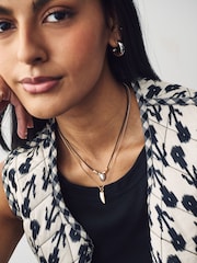 Black Two Layer Corded Necklace - Image 1 of 4
