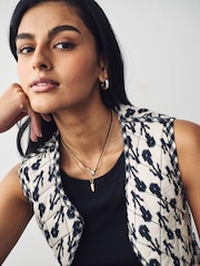 Black Two Layer Corded Necklace - Image 2 of 4