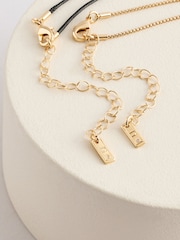 Black Two Layer Corded Necklace - Image 4 of 4