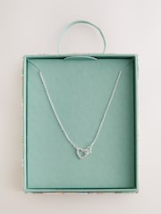 Silver Tone Heart Necklace - Image 4 of 4