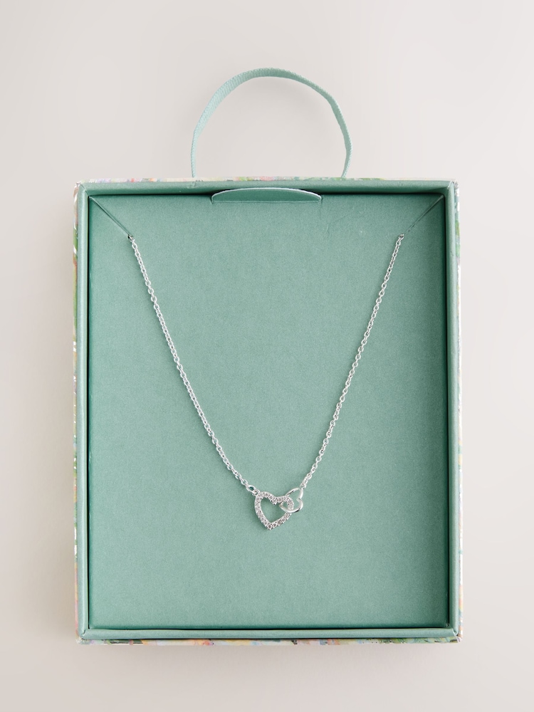 Silver Tone Heart Necklace - Image 4 of 4
