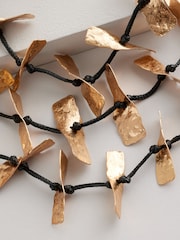 Gold Tone Cord Multi Layer Drop Necklace - Image 6 of 6