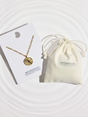 Gold Tone Waterproof Stainless Steel Zodiac Necklace - Image 19 of 20