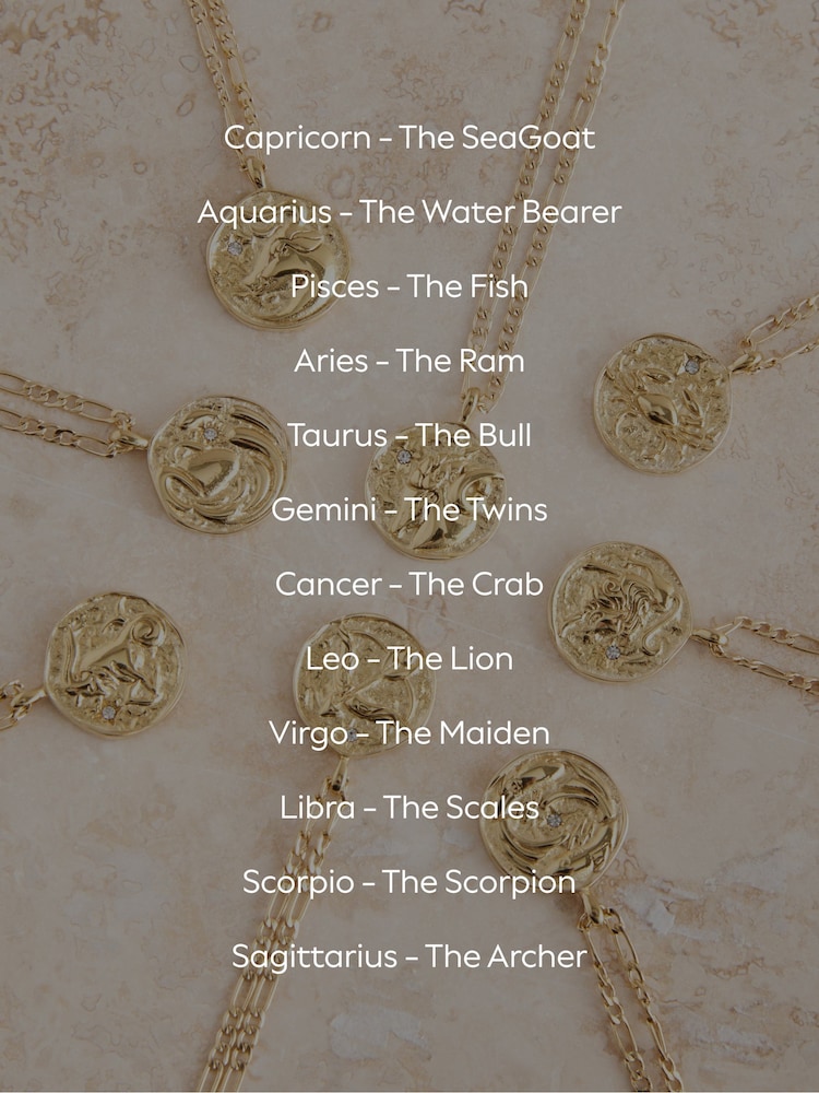 Gold Tone Waterproof Stainless Steel Zodiac Necklace - Image 20 of 20 Gold Tone Waterproof Stainless Steel Zodiac Necklace - Image 20 of 20