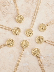 Gold Tone Stainless Steel Zodiac Necklace - Image 6 of 14