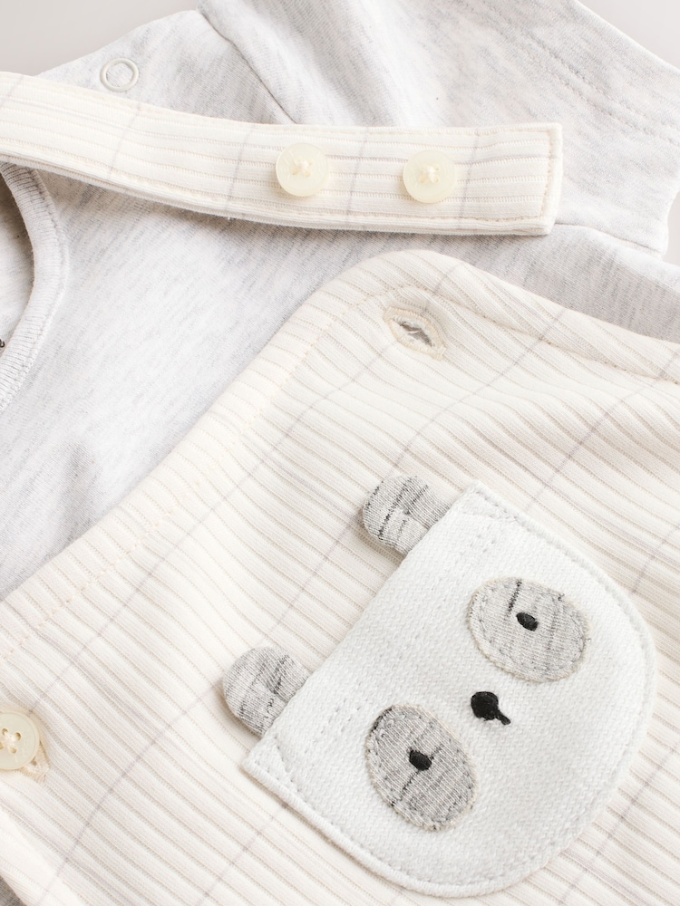 Panda gris - Baby Jersey Dungaree and Bodysuit Set (0mths-2yrs) - Imagen 14 de 14