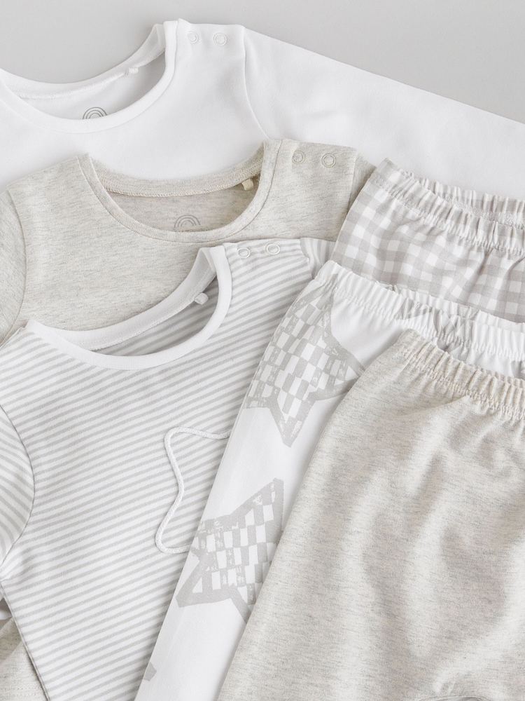 Grey Star Tops and Leggings Baby Set 6 Pack (0mths-2yrs) - Image 12 of 15