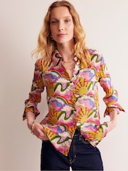 Boden Yellow Sienna Silk Shirt - Image 1 of 5