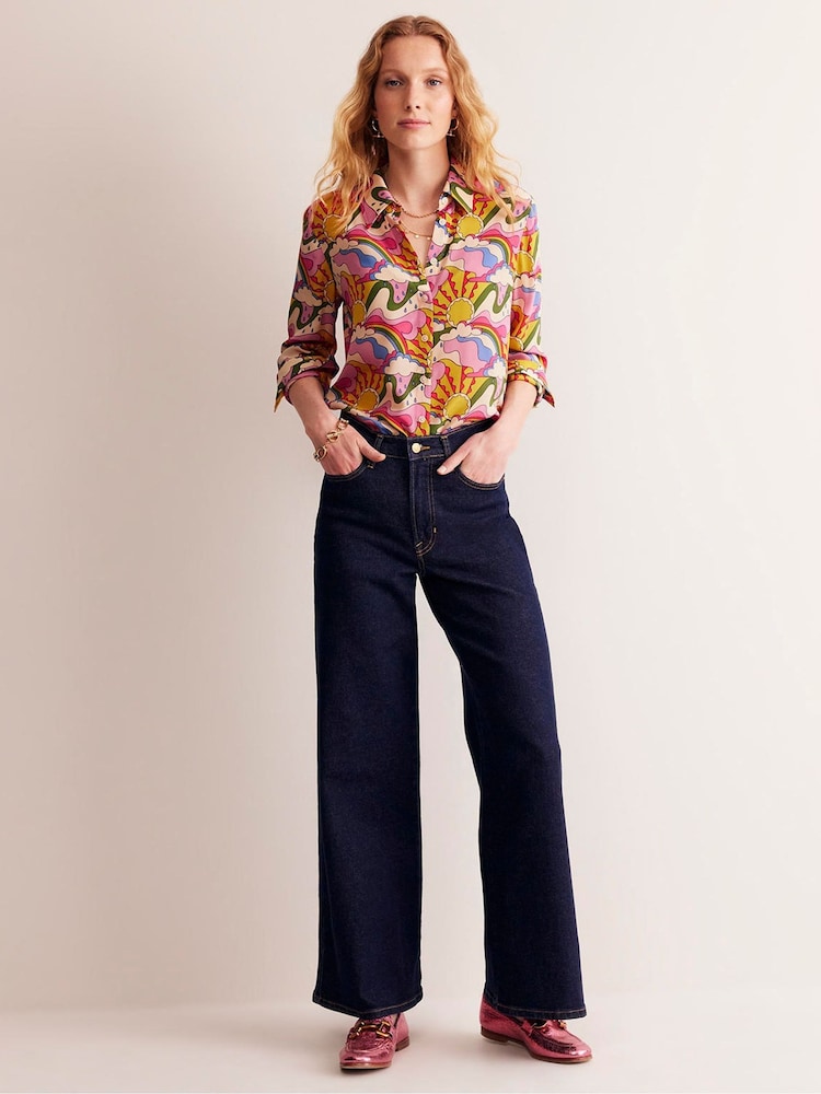 Boden Yellow Sienna Silk Shirt - Image 3 of 5