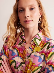 Boden Yellow Sienna Silk Shirt - Image 4 of 5