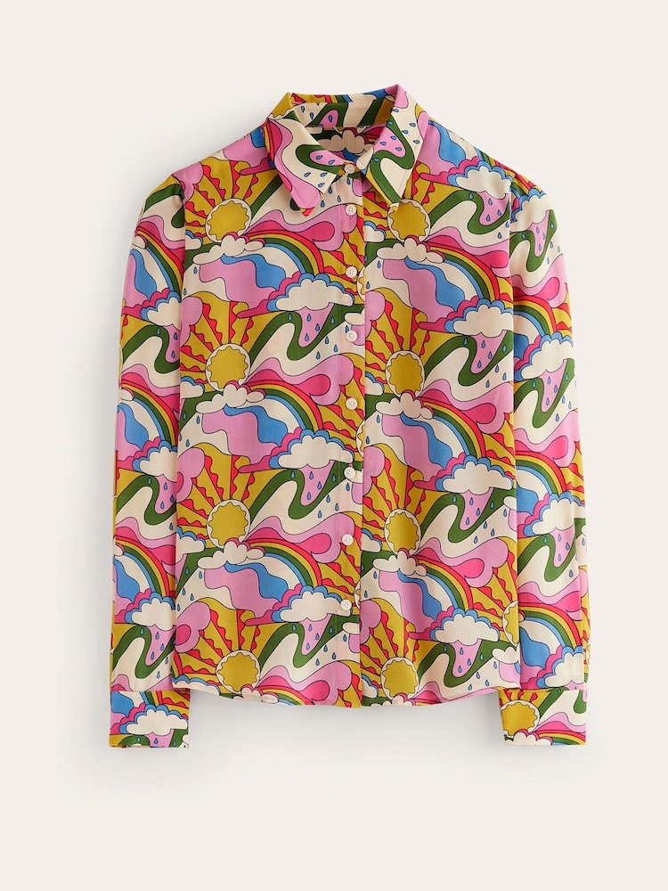 Boden Yellow Sienna Silk Shirt - Image 5 of 5