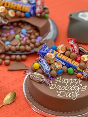 Personalised Fathers Day Smash Cake by Sweet Trees - Image 1 of 4