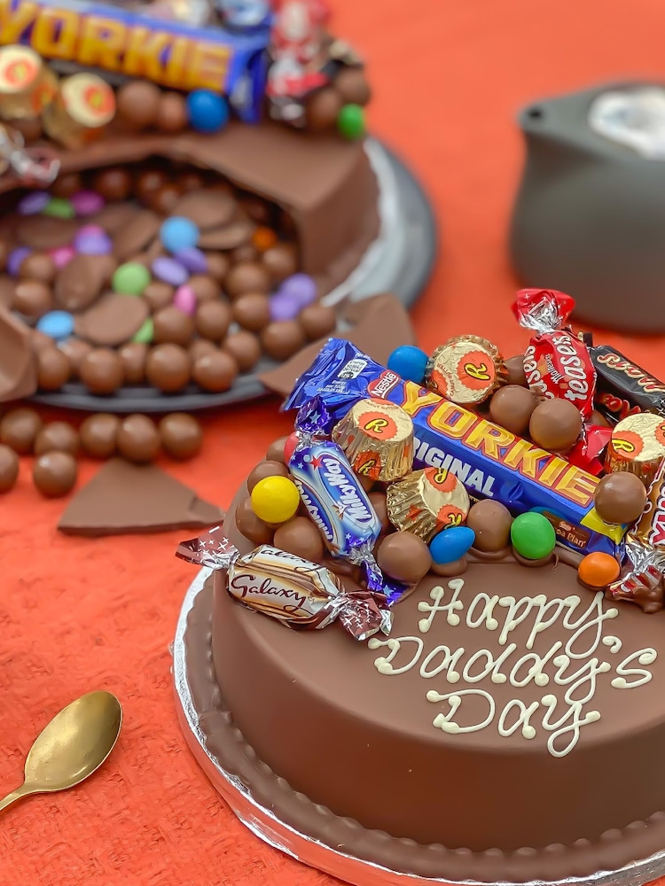 Personalised Fathers Day Smash Cake by Sweet Trees - Image 1 of 4