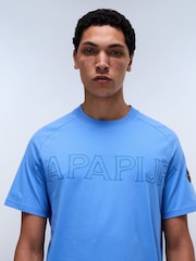 Napapijri Ambra blaues Kurzarm-T-Shirt aus 100 % Baumwolle - Bild 2 von 6