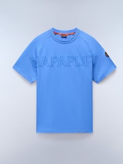 Napapijri Ambra blaues Kurzarm-T-Shirt aus 100 % Baumwolle - Bild 5 von 6