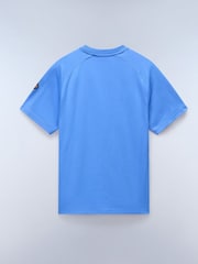 Napapijri Ambra blaues Kurzarm-T-Shirt aus 100 % Baumwolle - Bild 6 von 6