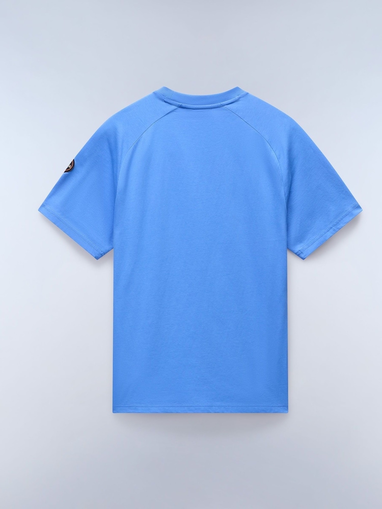 Napapijri Ambra blaues Kurzarm-T-Shirt aus 100 % Baumwolle - Bild 6 von 6