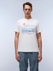 Napapijri Buti Short Sleeve 100% Cotton White T-Shirt - Image 1 of 6