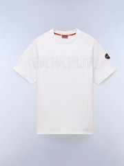 Camiseta blanca de algodón 100 % y manga corta Ambra de Napapijri - Imagen 5 de 7