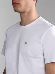 Napapijri 100% Cotton Salis Short Sleeve White T-Shirt - Image 2 of 6