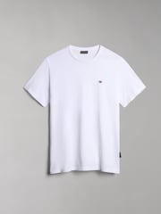 Napapijri 100% Cotton Salis Short Sleeve White T-Shirt - Image 5 of 6