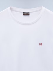 Napapijri 100% Cotton Salis Short Sleeve White T-Shirt - Image 6 of 6