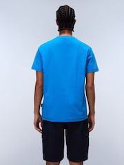 Napapijri Blue Valdor Short Sleeves 100% Cotton T-Shirt - Image 2 of 5