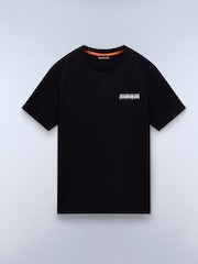 Napapijri Dati Short Sleeve 100% Cotton Black T-Shirt - Image 5 of 7