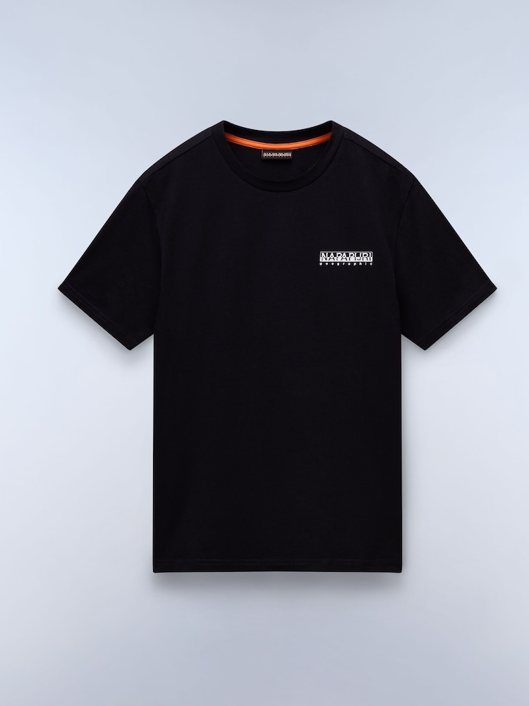 Napapijri Dati Short Sleeve 100% Cotton Black T-Shirt - Image 5 of 7
