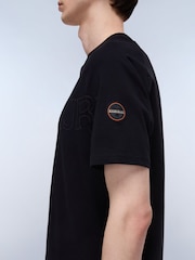 Napapijri Ambra Short Sleeve 100% Cotton Black T-Shirt - Image 4 of 7