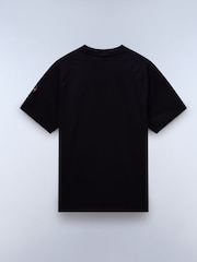 Napapijri Ambra Short Sleeve 100% Cotton Black T-Shirt - Image 6 of 7