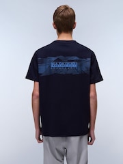 Napapijri Blue Vanni Short Sleeves 100% Cotton T-Shirt - Bild 2 von 6