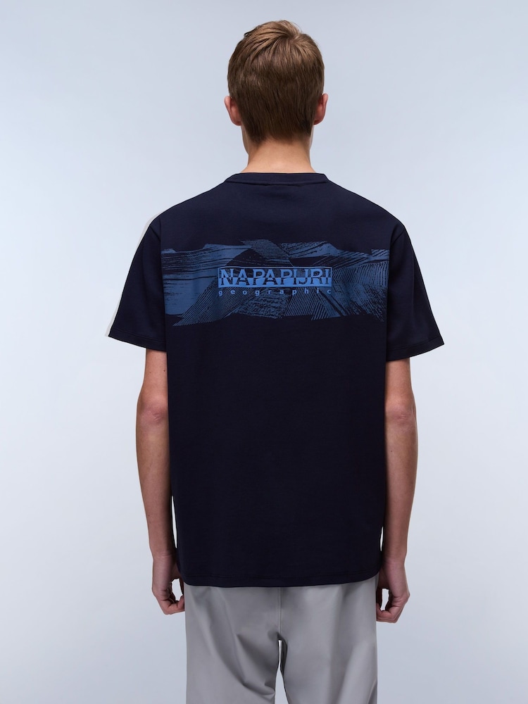 Napapijri Blue Vanni Short Sleeves 100% Cotton T-Shirt - Bild 2 von 6