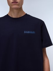 Napapijri Blue Vanni Short Sleeves 100% Cotton T-Shirt - Bild 3 von 6