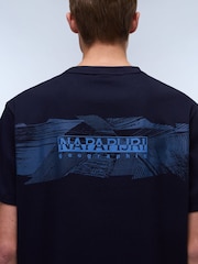 Napapijri Blue Vanni Short Sleeves 100% Cotton T-Shirt - Bild 4 von 6