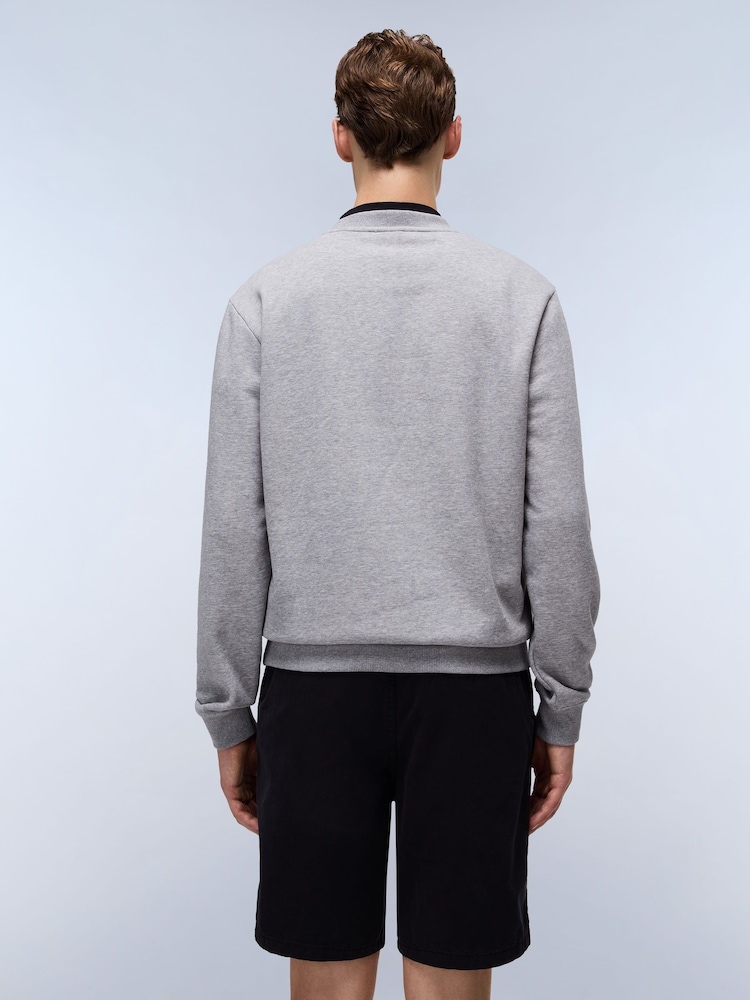Napapijri Grey Box Logo Crew Neck Sweatshirt - Image 2 of 5