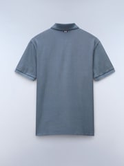 Napapijri Blue Elbas Short Sleeve 100% Cotton Polo Shirt - Image 5 of 6