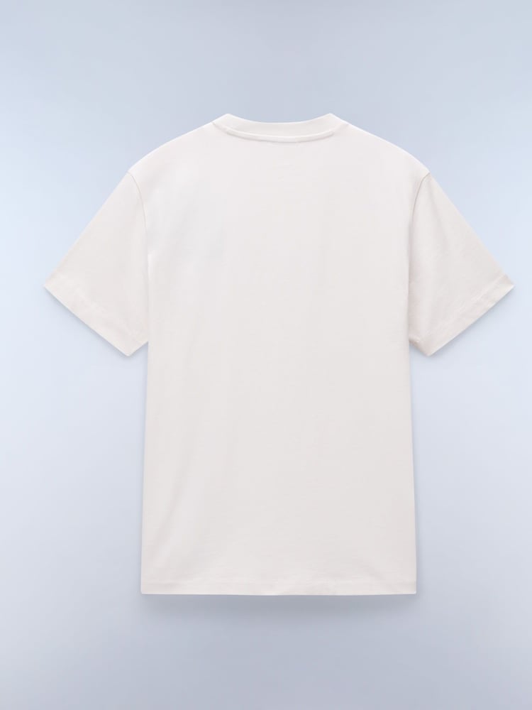Napapijri Box Logo Short Sleeve 100% Cotton White T-Shirt - Image 5 of 6