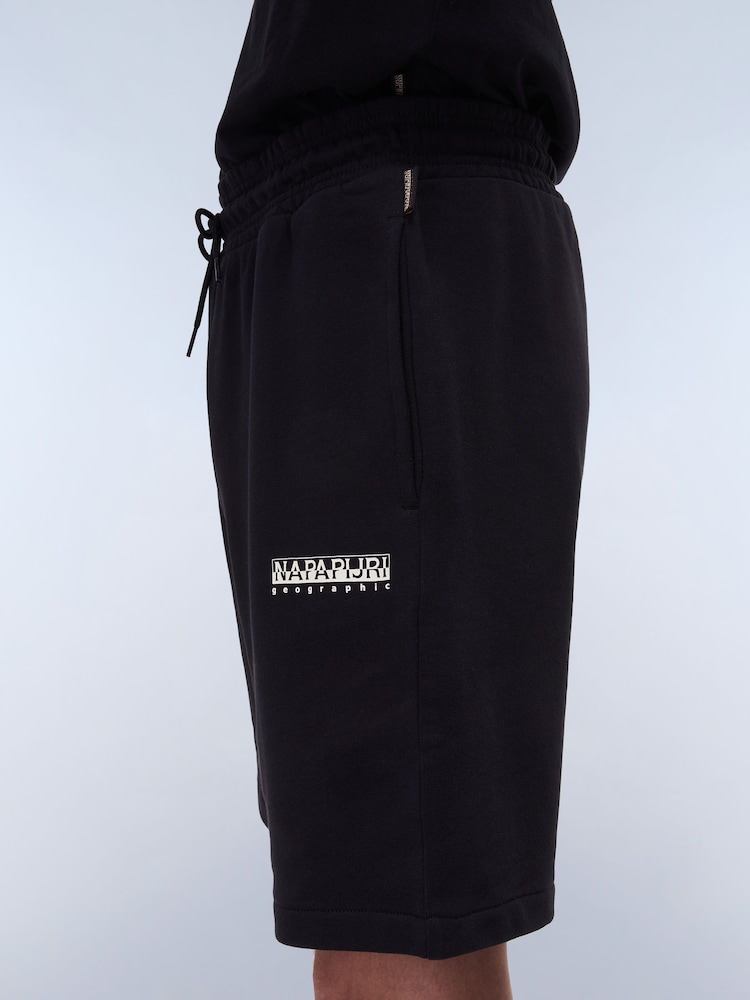 Napapijri Gori 100% Cotton Sweat Black Shorts - Image 3 of 5