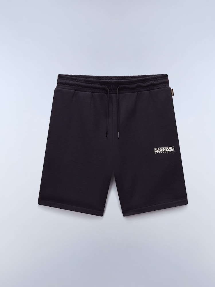 Napapijri Gori 100% Cotton Sweat Black Shorts - Image 4 of 5