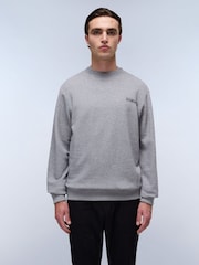 Napapijri Grey Sovana Crew Neck 100% Cotton Sweatshirt - Image 1 of 6